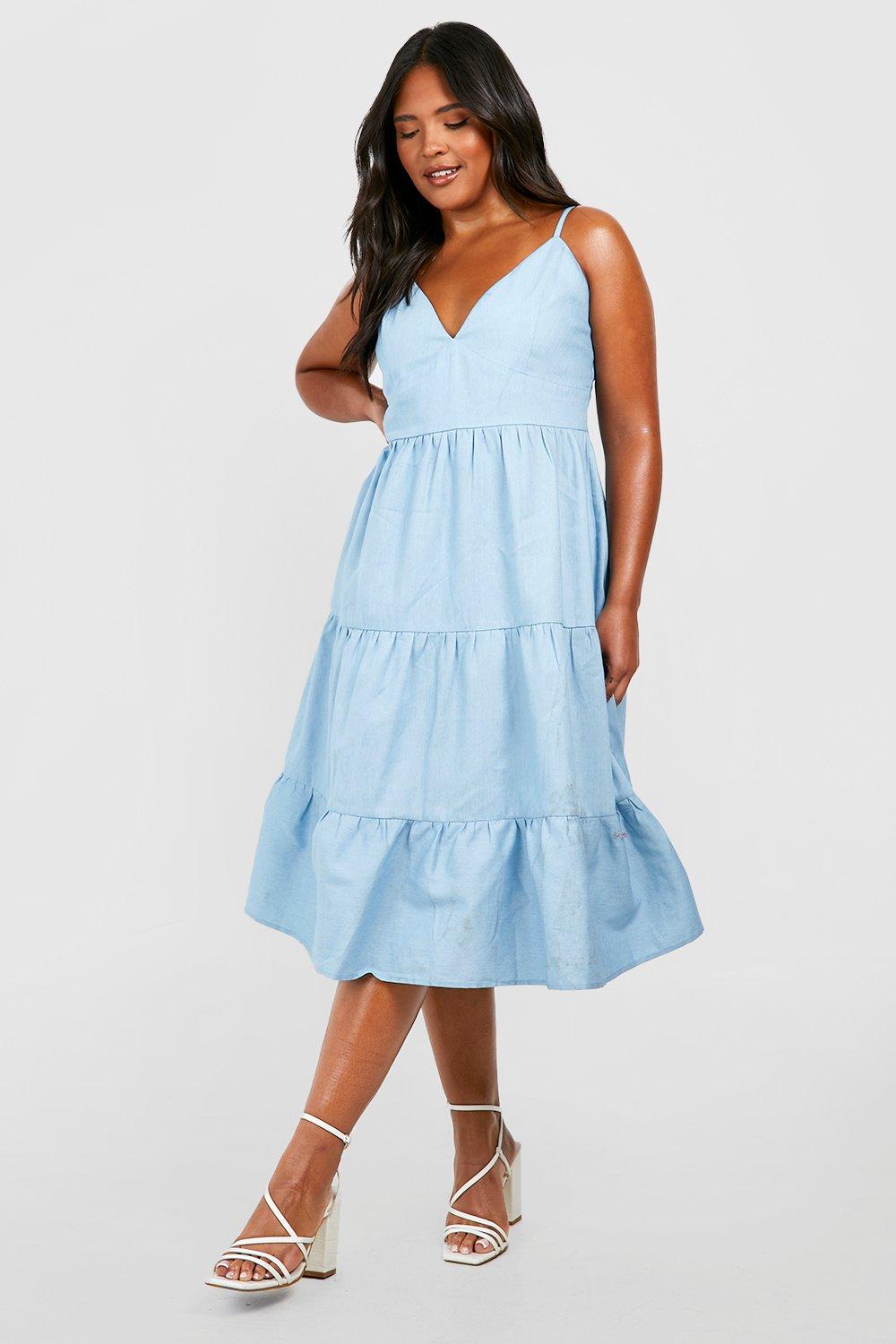 Boohoo tiered outlet dress